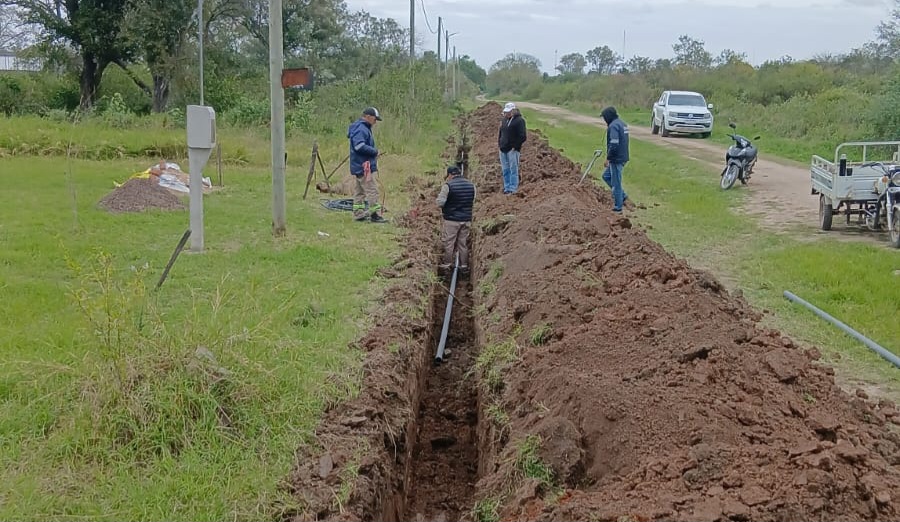 SAMEEP amplía la red de agua potable en el Barrio Gonzalito de Margarita Belén