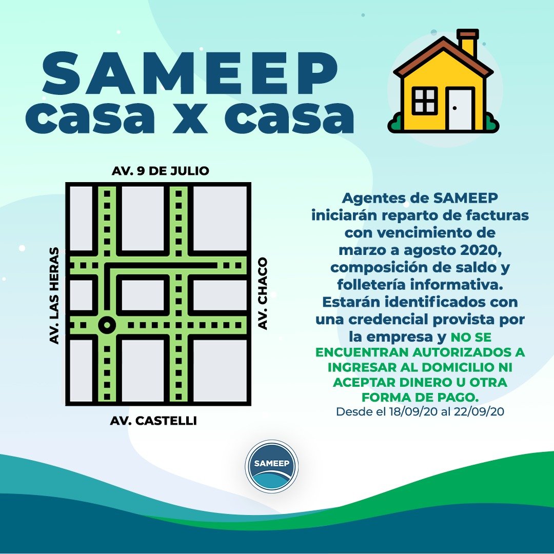 Programa Casa por Casa del 18 al 22 de septiembre Sameep