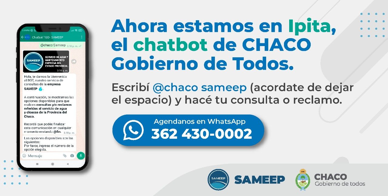 Sameep puso en funcionamiento un Chatbot para hacer consultas o